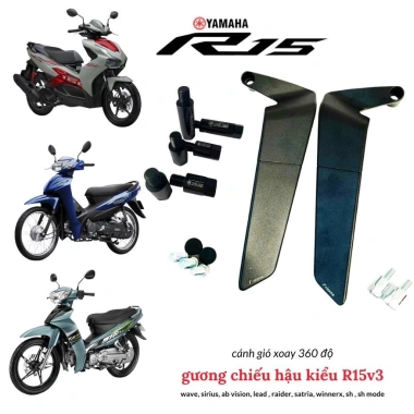 Gương chiếu hậu xe máy cánh én Spirit Beast chính hãng, kèm ốc, giá chỉ 42.000 VND