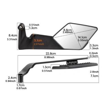 Gương chiếu hậu xe máy đa năng cánh gió gập lại - Giá chỉ 280.500đ giảm từ 350.625đ 7