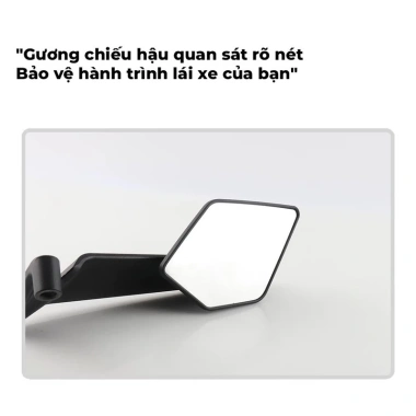 Gương chiếu hậu xe máy điều chỉnh cánh gió, kính trắng xoay mặt - Giá 300.000đ