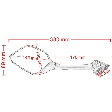 Gương chiếu hậu xe máy Yamaha R3 R25 chất lượng cao - Giá ưu đãi 315.266 VND 7