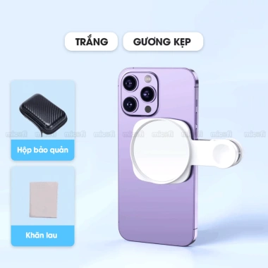 Gương Chụp Ảnh Micofi Phản Chiếu Kẹp Điện Thoại Selfie, Camera Sau 43.000đ 10