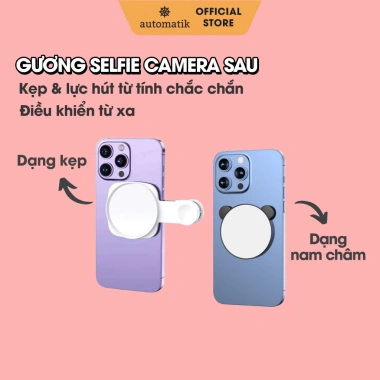 Gương Chụp Ảnh Phản Chiếu Kẹp Điện Thoại Automatik - Hỗ Trợ Cam Sau Selfie, Giá 40.000đ
