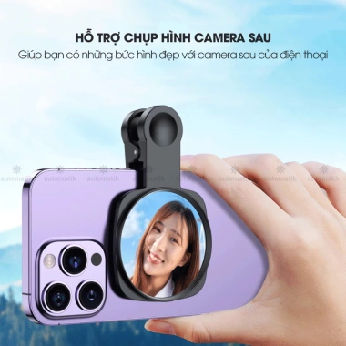 Gương Chụp Ảnh Phản Chiếu Kẹp Điện Thoại Automatik - Hỗ Trợ Cam Sau Selfie, Giá 40.000đ 2 Gương Chụp Ảnh Phản Chiếu Kẹp Điện Thoại Automatik - Hỗ Trợ Cam Sau Selfie, Giá 40.000đ 2