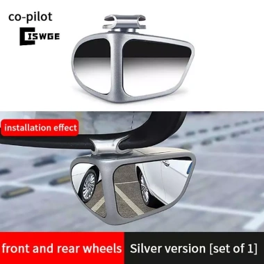 Gương điểm mù ô tô CISWGE 1/2 chiếc hai mặt, điều chỉnh 360° góc rộng gương chiếu hậu 15