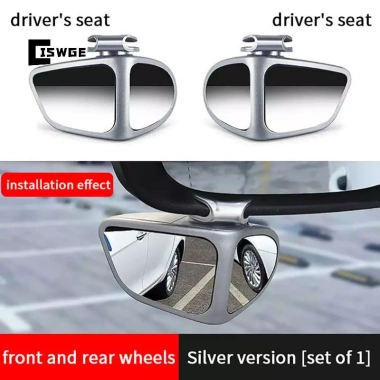 Gương điểm mù ô tô CISWGE 1/2 chiếc hai mặt, điều chỉnh 360° góc rộng gương chiếu hậu 17