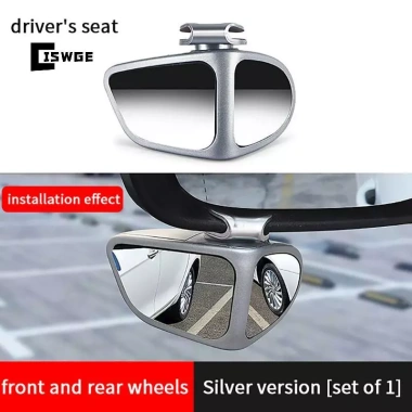 Gương điểm mù ô tô CISWGE 1/2 chiếc hai mặt, điều chỉnh 360° góc rộng gương chiếu hậu 18