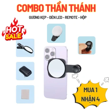 Gương Kẹp Selfie Đèn LED Remote Chụp Ảnh và Quay Video, Giá chỉ 120k 8