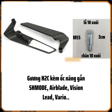 Gương Kiếng Chiếu Hậu Cánh Én Gắn Chân - Thiết Kế Thể Thao, Bền Đẹp, Giá 1 Đôi 152.000 VND