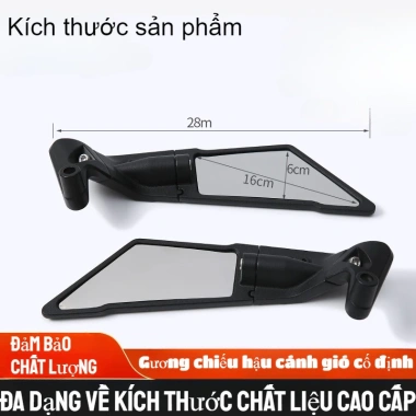 Gương Nightwing Cánh Én - Mặt Kính Trắng Góc Rộng, Chắc Chắn Bền Đẹp, Siêu Cao Cấp, Giá 1 Đôi 397.950₫ 3