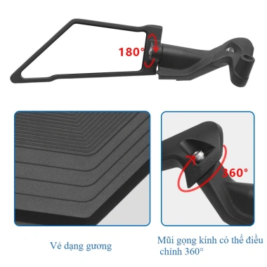 Gương Nightwing Cánh Én - Mặt Kính Trắng Góc Rộng, Chắc Chắn Bền Đẹp, Siêu Cao Cấp, Giá 1 Đôi 397.950₫ 4