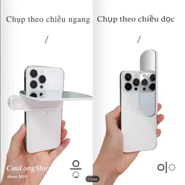 Gương phản chiếu 360 vô cực kẹp điện thoại - phụ kiện chụp ảnh giá 48.000 VND