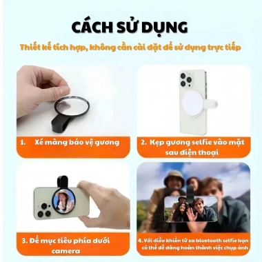 Gương Selfie Mini Camera Sau Gương Kẹp Điện Thoại – Chụp Ảnh Sắc Nét, Giá chỉ 28.000đ 3
