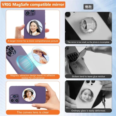 Gương Selfie VRIG MG-20 Hít Nam Châm, Chụp Ảnh & Quay Video, Giá Ưu Đãi 84.521₫