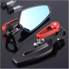 Gương tay lái 22mm retro tròn đa năng đen, chiếu hậu cho cafe racer, xe đạp, điều chỉnh 7