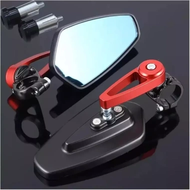 Gương tay lái 22mm retro tròn đa năng đen, chiếu hậu cho cafe racer, xe đạp, điều chỉnh