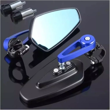 Gương tay lái 22mm retro tròn đa năng đen, chiếu hậu cho cafe racer, xe đạp, điều chỉnh