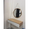 Gương treo tường phòng tắm tròn viền gỗ, decor, móc dây thừng, giá rẻ 42.000 VNĐ 4