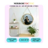 Gương treo tường phòng tắm tròn viền gỗ, decor, móc dây thừng, giá rẻ 42.000 VNĐ 8