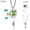 GUOUQNA Câu cá vòng cổ xoay tay cầm cuộn, dây chuyền móc khóa, giảm giá 22%