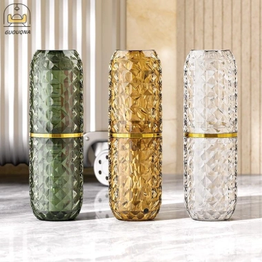 GUOUQNA Cốc Rửa Du Lịch Nhẹ Sang Trọng, Bàn Chải Đánh Răng Di Động, Bảo Quản