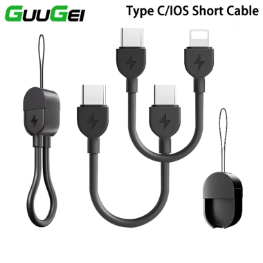 Guugei 60W Type-C Sạc Nhanh Cáp Ngắn 20W iOS, Dây Buộc, Giá 39.600₫