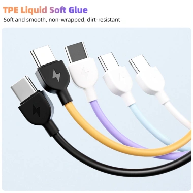 Guugei 60W Type-C Sạc Nhanh Cáp Ngắn 20W iOS, Dây Buộc, Giá 39.600₫