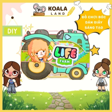 H8 Đồ chơi giấy búp bê Quiet Book DIY cho bé gái Ngôi nhà giấy tocaboca giá 100.000₫ 2