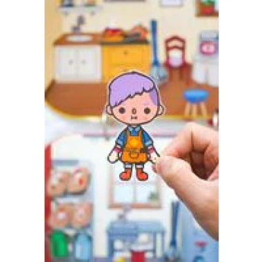 H8 Đồ chơi giấy búp bê Quiet Book DIY cho bé gái Ngôi nhà giấy tocaboca giá 100.000₫ 5