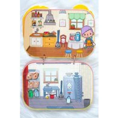 H8 Đồ chơi giấy búp bê Quiet Book DIY cho bé gái Ngôi nhà giấy tocaboca giá 100.000₫ 10