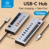 Hagibis USB‑C HUB, công tắc bật/tắt riêng, LED hiển thị, 10Gbps cho laptop PC