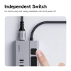Hagibis USB‑C HUB, công tắc bật/tắt riêng, LED hiển thị, 10Gbps cho laptop PC 4