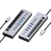Hagibis USB‑C HUB, công tắc bật/tắt riêng, LED hiển thị, 10Gbps cho laptop PC 9