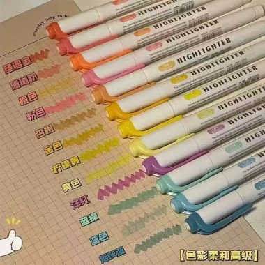 Hai Đầu Highlighter Macaroon Morandi Pastel - Bộ Bút Đánh Dấu Nghệ Thuật, Giá 28.100 VND, Dành cho sinh viên 7