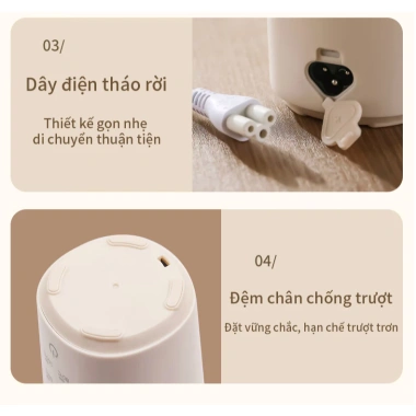HAIPAI Cốc Nước Nóng Điện Di Động 500ml Inox 304 - Đa Năng, Siêu Nhanh, Giá 260.000 VND (Giảm từ 330.200)