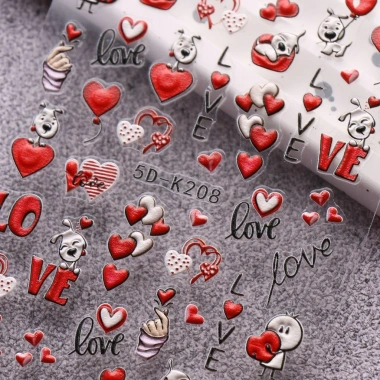 Hama Đề Can Nổi 5D Họa Tiết Hoạt Hình - Trang Trí Móng Tay Valentine 20.411₫