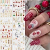 Hama Nail Dán Móng Tay Giáng Sinh Hoạt Hình Đề Can Hươu Ông Già, Bông Tuyết Vàng Lấp Lánh - Giá 10.008đ 3