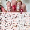 Hama Nail Dán Móng Tay Giáng Sinh Hoạt Hình Đề Can Hươu Ông Già, Bông Tuyết Vàng Lấp Lánh - Giá 10.008đ 4