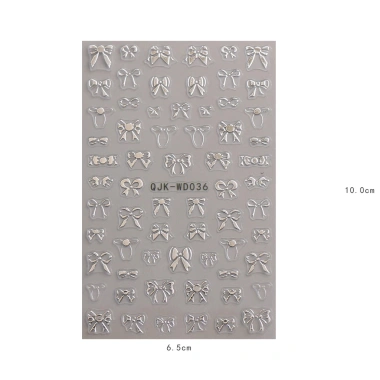 Hama Nail Dán Móng Tay Kim Loại Nơ Đơn Giản Trang Trí Cô Dâu Cưới 14,583₫ 9