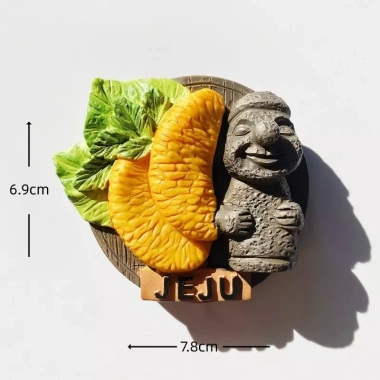 Hàn Quốc Đảo Jeju Du Lịch Kỷ Niệm Nhựa Sáng Tạo Vẽ Tay Đá Cam Nam Châm - Giá 123.200₫ 5