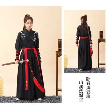 Hanfu Nam Cổ Kiếm Sĩ Đen - Cách Võ Thuật, Cosplay và Đồng Phục Lớp, Giá 307k 8