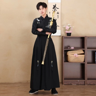 Hanfu Nam Cổ Kiếm Sĩ Đen - Cách Võ Thuật, Cosplay và Đồng Phục Lớp, Giá 307k 9