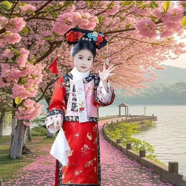 Hanfu trẻ em phong cách Trung Hoa nhà Minh - công chúa cosplay trọn bộ váy ngựa 8