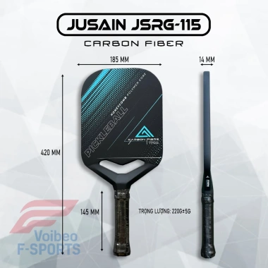 Hàng Cao Cấp Vợt Pickleball Jusain 14mm Carbon Nhám Ép Nóng - Kiểm soát tốt, xoáy mạnh, giá ưu đãi 1.000.000 VND 2 Hàng Cao Cấp Vợt Pickleball Jusain 14mm Carbon Nhám Ép Nóng - Kiểm soát tốt, xoáy mạnh, giá ưu đãi 1.000.000 VND 2
