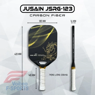 Hàng Cao Cấp Vợt Pickleball Jusain 14mm Carbon Nhám Ép Nóng - Kiểm soát tốt, xoáy mạnh, giá ưu đãi 1.000.000 VND
