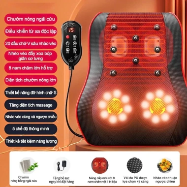 [Hàng Chính Hãng] Gối Massage Cổ Vai Gáy Đa Năng Cao Cấp - Thư Giãn Toàn Thân, Giảm Đau Lưng, Giá 980k 3