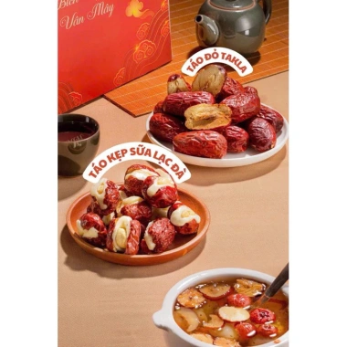 Hàng chuẩn táo đỏ kẹp sữa lạc đà mix hạt điều 300g ăn vặt Đức Anh Food 50.000 VND 4