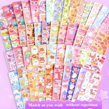 Hàng có sẵn 522 miếng dán Guka - Bộ DIY làm gói kem, móc khóa, thẻ quà tặng, chỉ 99.000₫