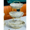 Hàng có sẵn FULL Set bát đĩa vân vàng gốm sứ decor cao cấp - Giá ưu đãi 280k 5
