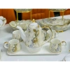 Hàng có sẵn FULL Set bát đĩa vân vàng gốm sứ decor cao cấp - Giá ưu đãi 280k 9