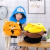 Hàng có sẵn Gối kê cổ hình mèo Tinkerbell Pikachu, có mũ trùm đầu, giặt máy được - Quà sinh nhật, văn phòng, phòng ngủ trưa 7